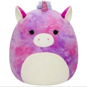 Squishmallow Lola The Tie Dye Unicorn Plush animal Stuffed Toy Collectible 14"